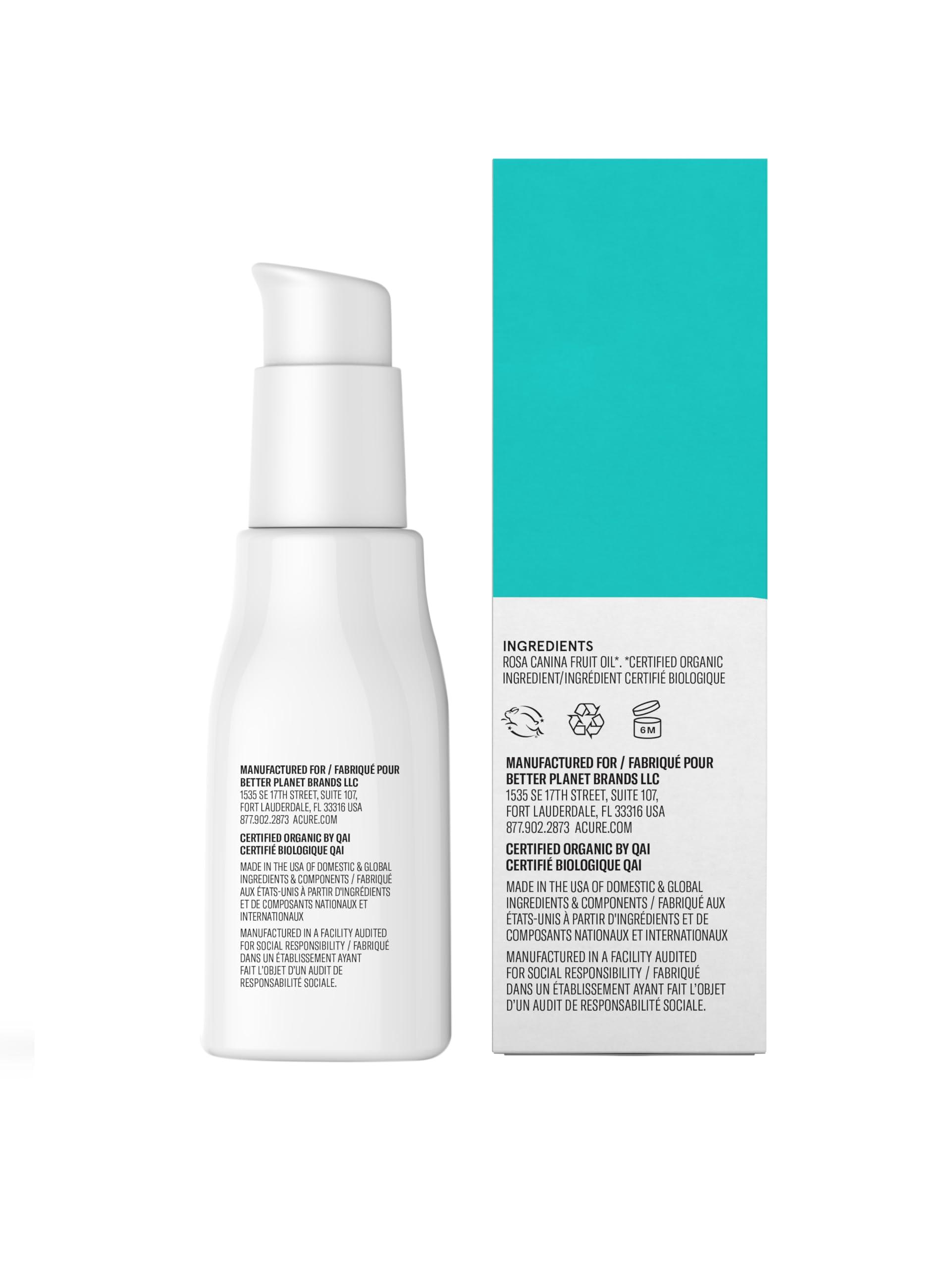 Acure Acure The Essentials Rosehip Oil - Cold Pressed Dry Oil to Balance Moisture, Delivering Essential Fatty Acids - 1 oz