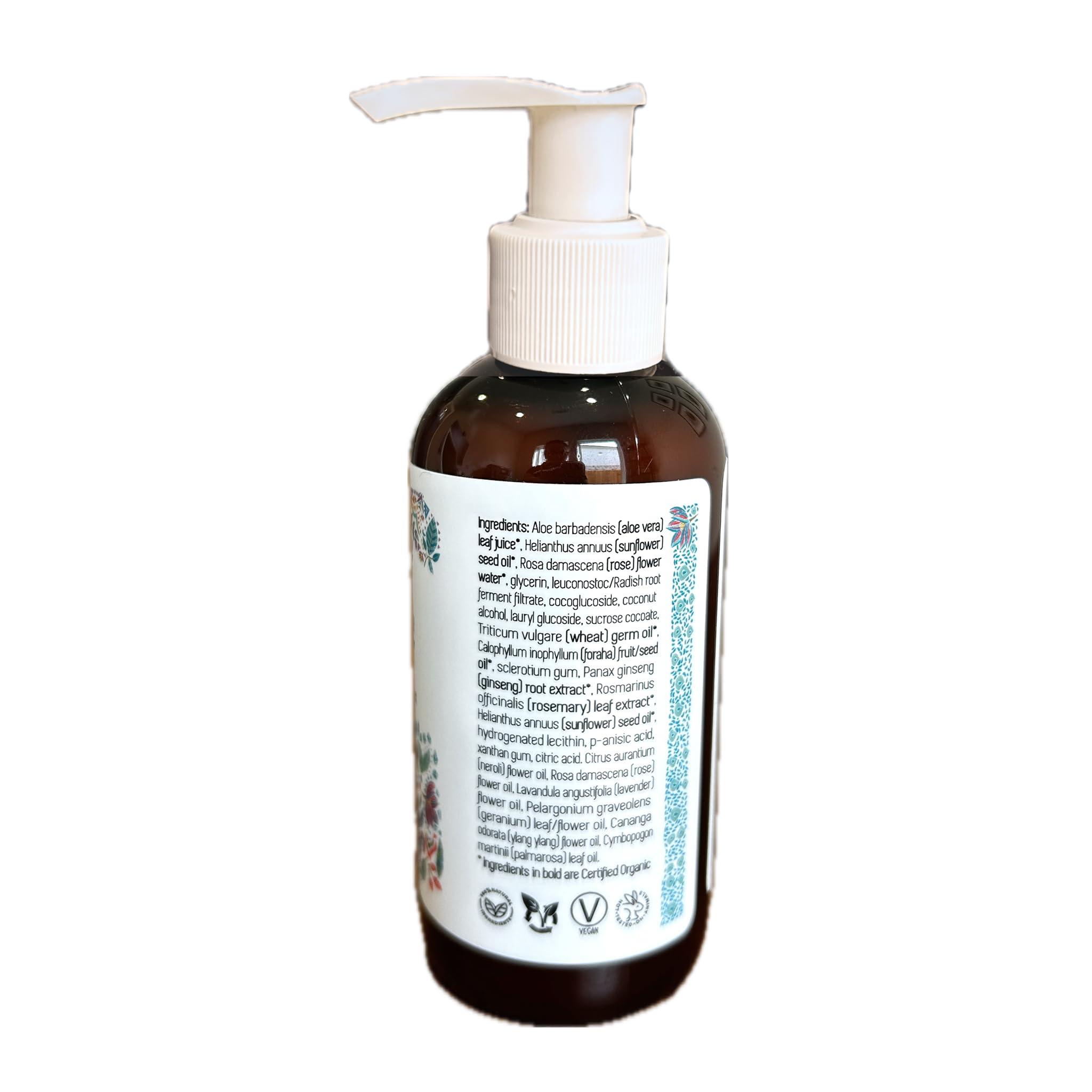 Boho Aromatic Boho Aromatic Botanical Cream Face Cleanser and Konjac Sponge, Gentle Non-Foaming Face Wash, Anti Aging Facial Cleanser, Natural & Organic, Daily Facial Cleanser, Facial Care Products