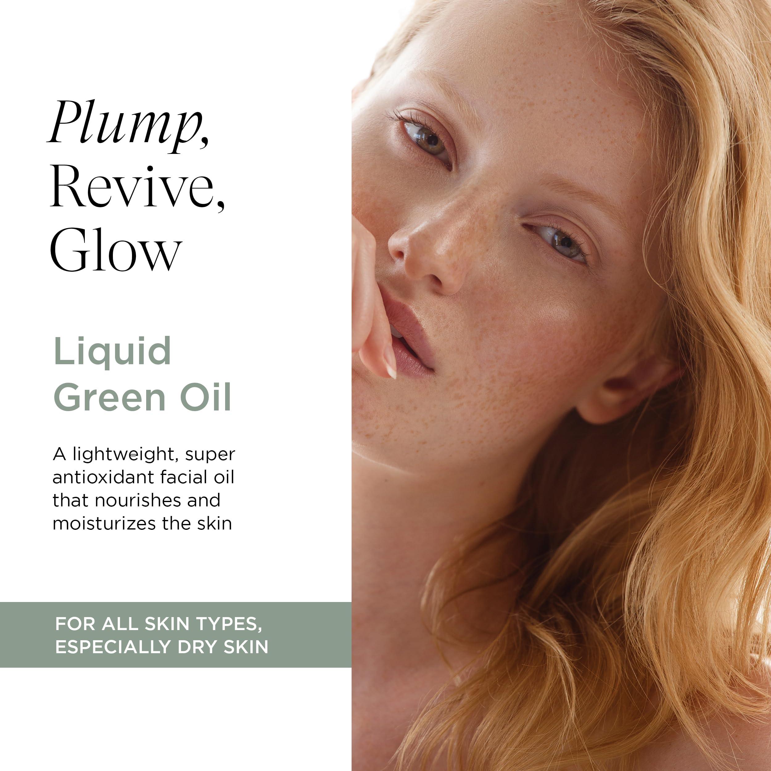 Intelligent Nutrients Intelligent Nutrients Liquid Green Oil, Facial Moisturizing Oil for Radiant Skin, Organic Lightweight Hydrating Treatment, Vegan, 1 Oz