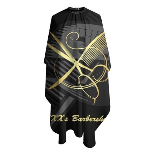 MLIANCEN Custom Barber Cape Hairdresser Cape, Add Your Photo Text Logo Personalized Salon Cape for Men, Customized Hair Cutting Cape for Home Salon Barbershop