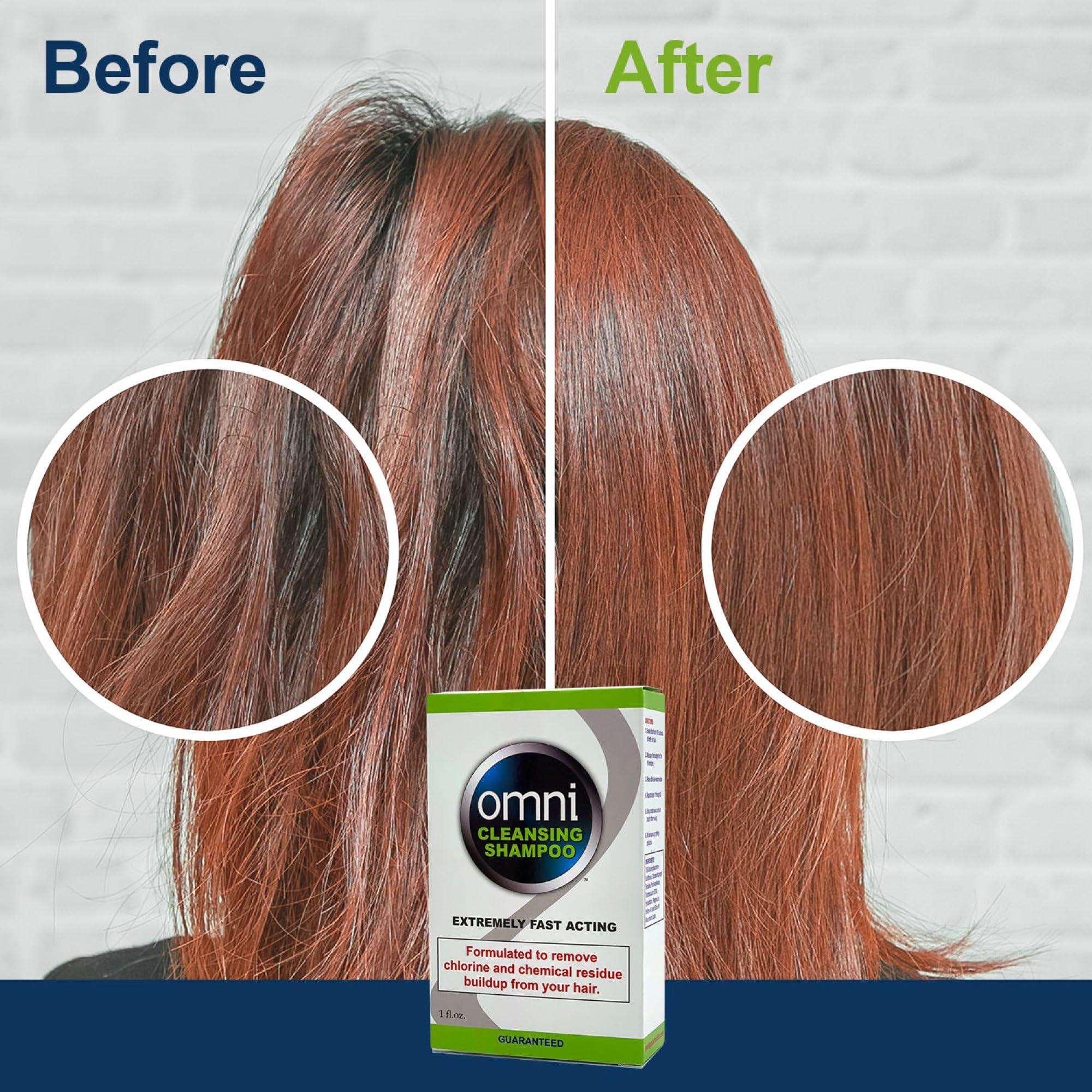 Wellgenix Omni Detoxifying Hair Cleansing Shampoo- Fast Acting Anti Residue Shampoo - Scalp Clarifying Formula for Dry Hair - Anti Chlorine Post Swim Shampoo, 1 Oz