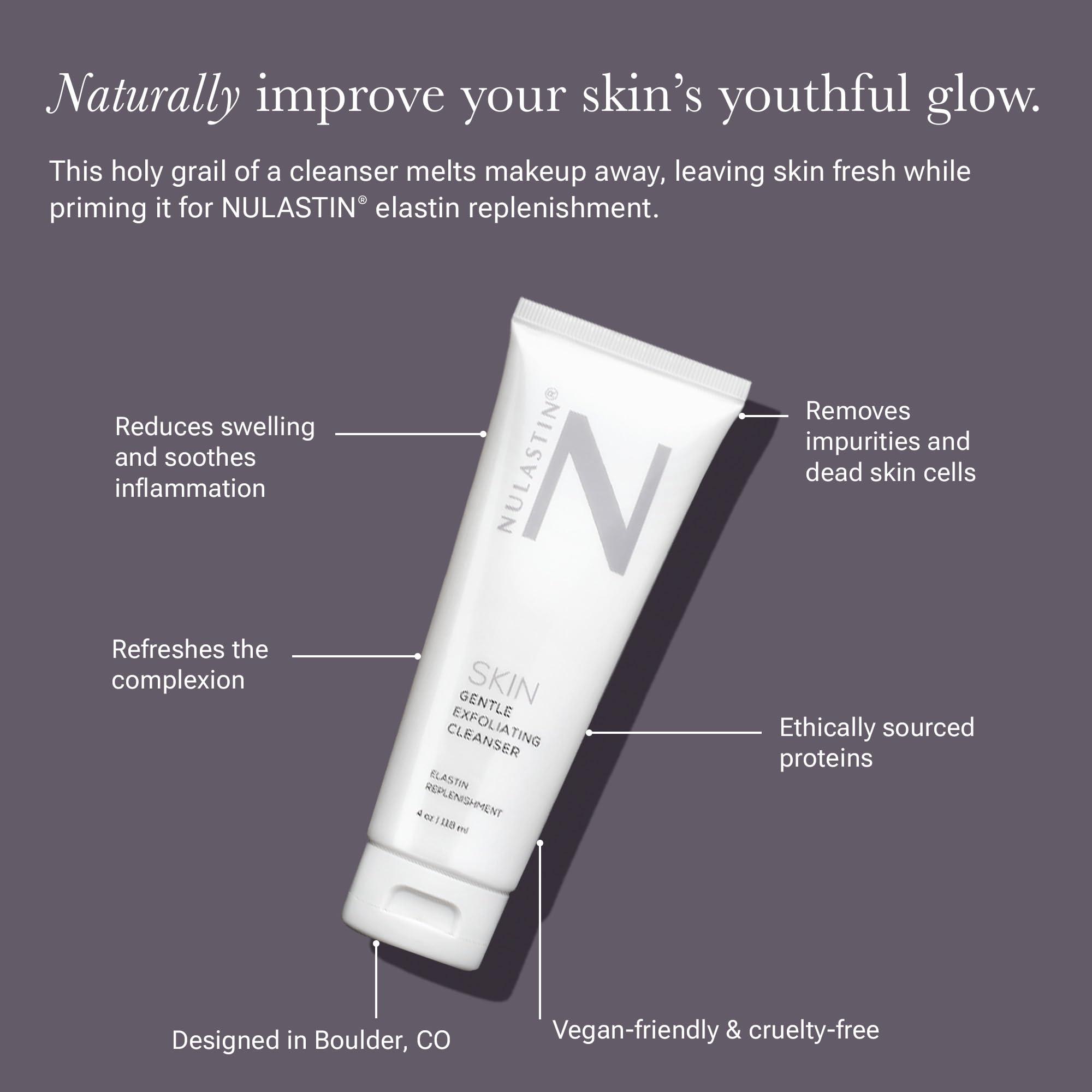 NULASTIN NULASTIN Gentle Exfoliating Face Wash for Women & Men - SKIN Facial Cleanser - Sulfate-Free, Vegan-Friendly & Cruelty-Free - Melt Makeup & Scrub Impurities Away with Every Wash (4 Oz)