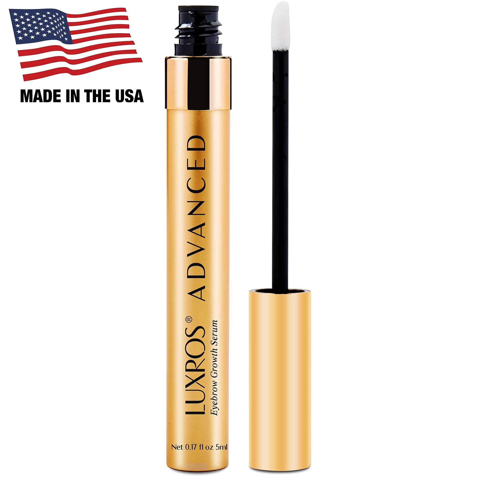 LUXROS Plant-Based Lash & Brow Growth Serum Bundle: Eyelash Growth Serum 5ML + LUXROS Advanced Eyebrow Growth Serum 5ML - Thick, Strong Lashes & Brows - No Parabens - Made in USA