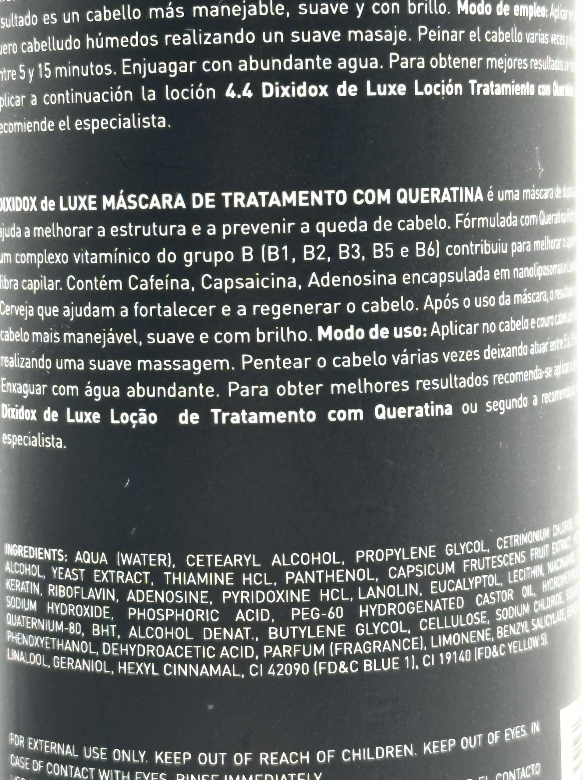 DSD de Luxe DSD de Luxe Restructuring & Hair Loss Treatment Shampoo (4.1) and Keratin Treatment Mask (4.3) 16.9 Fl Oz /500ml + Keratin Treatment Lotion (4.4) 10 phials x 0.34 Fl Oz \" Free Starry Lip Gloss 10ml