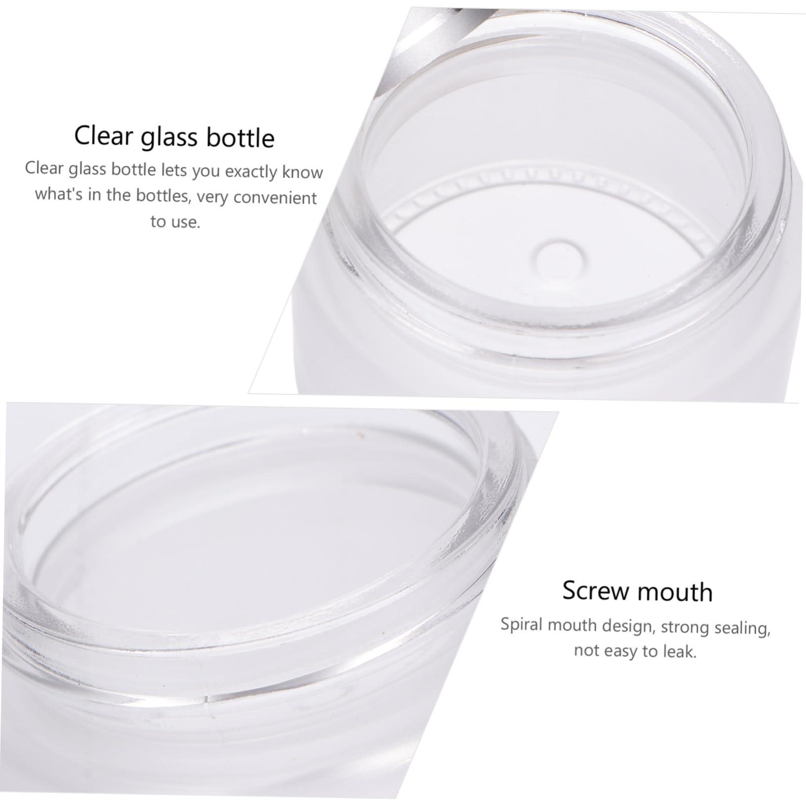 NAMOARLY NAMOARLY 12pcs Frosting Cream Jar Clear Makeup Jars Small Clear Container Makeup Spoon Jar Small Container Toiletry Containers Eyeshadow Jar Leakproof Travel Containers Cream Bottle Glass