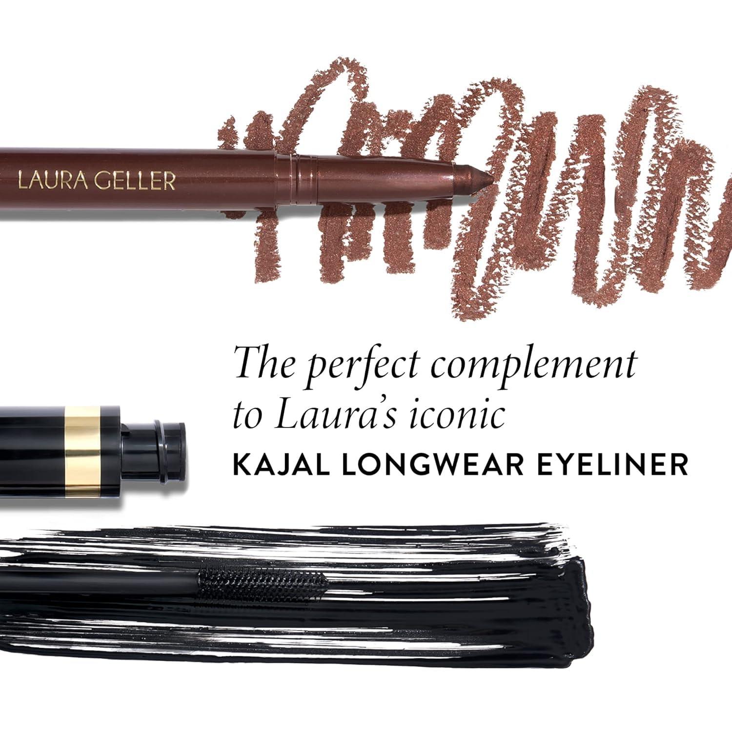 LAURA GELLER NEW YORK LAURA GELLER NEW YORK Kajal Longwear Mascara - Lengthening, Defining, Curling, Buildable Formula Eye Makeup - Innovative Curling Brush - 1 count