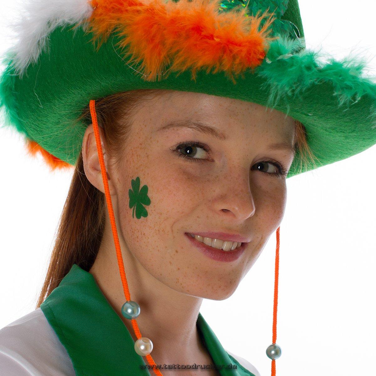 Tattoodrucker 25 x Cloverleaf Tattoo - Cheerleader Tatttoo - Lucky Charm (25)