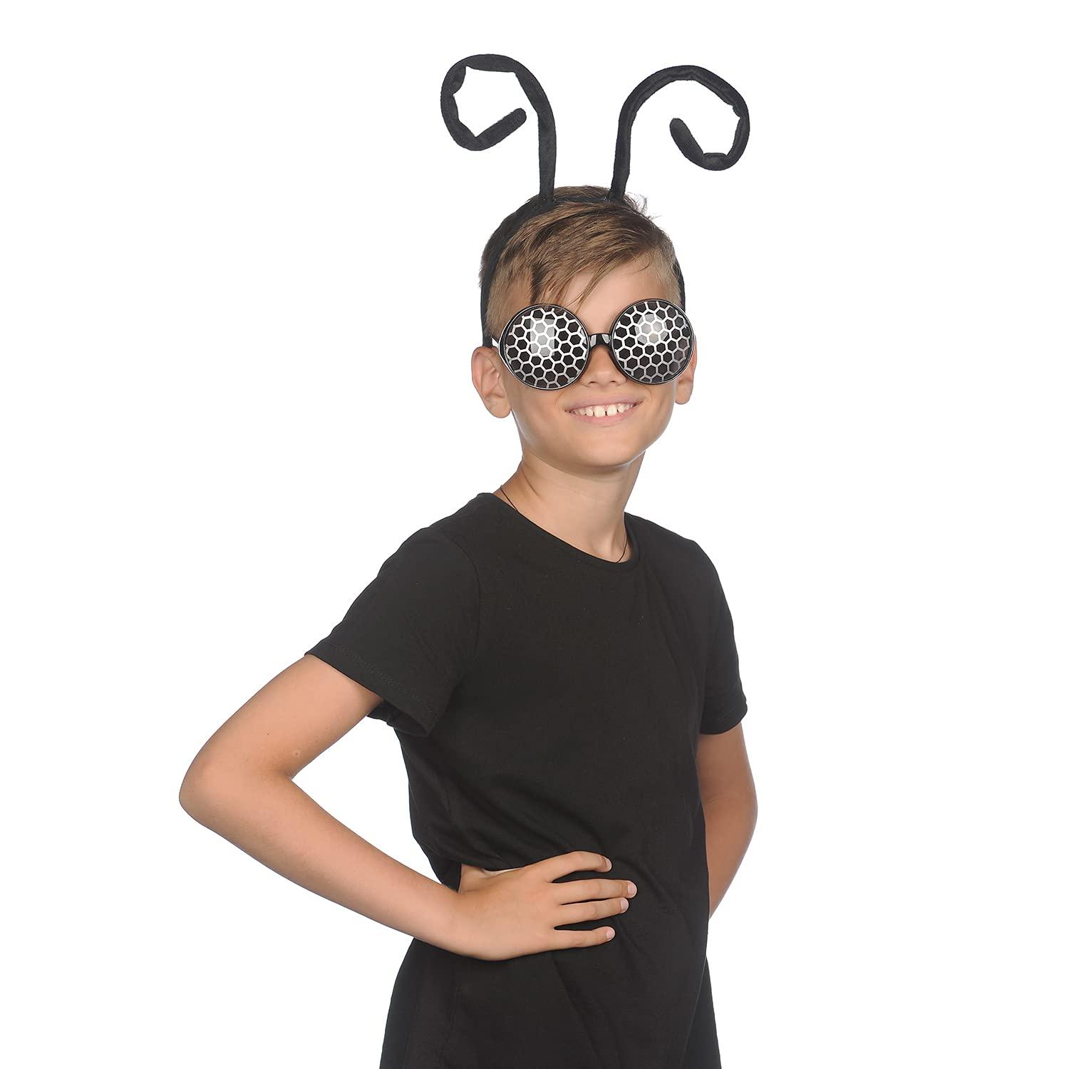 Funcredible Funcredible Bug Antenna Headband and Bug Glasses - Moth Halloween Costume - Mothman Costume - Insect Bug Costume Accessories for Adult and Kids
