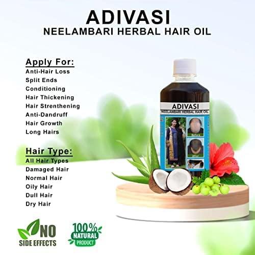 PUU Adivasi Herbal Hair Oil.Made by Pure Adivasi Ayurvedic Herbs, 250ml