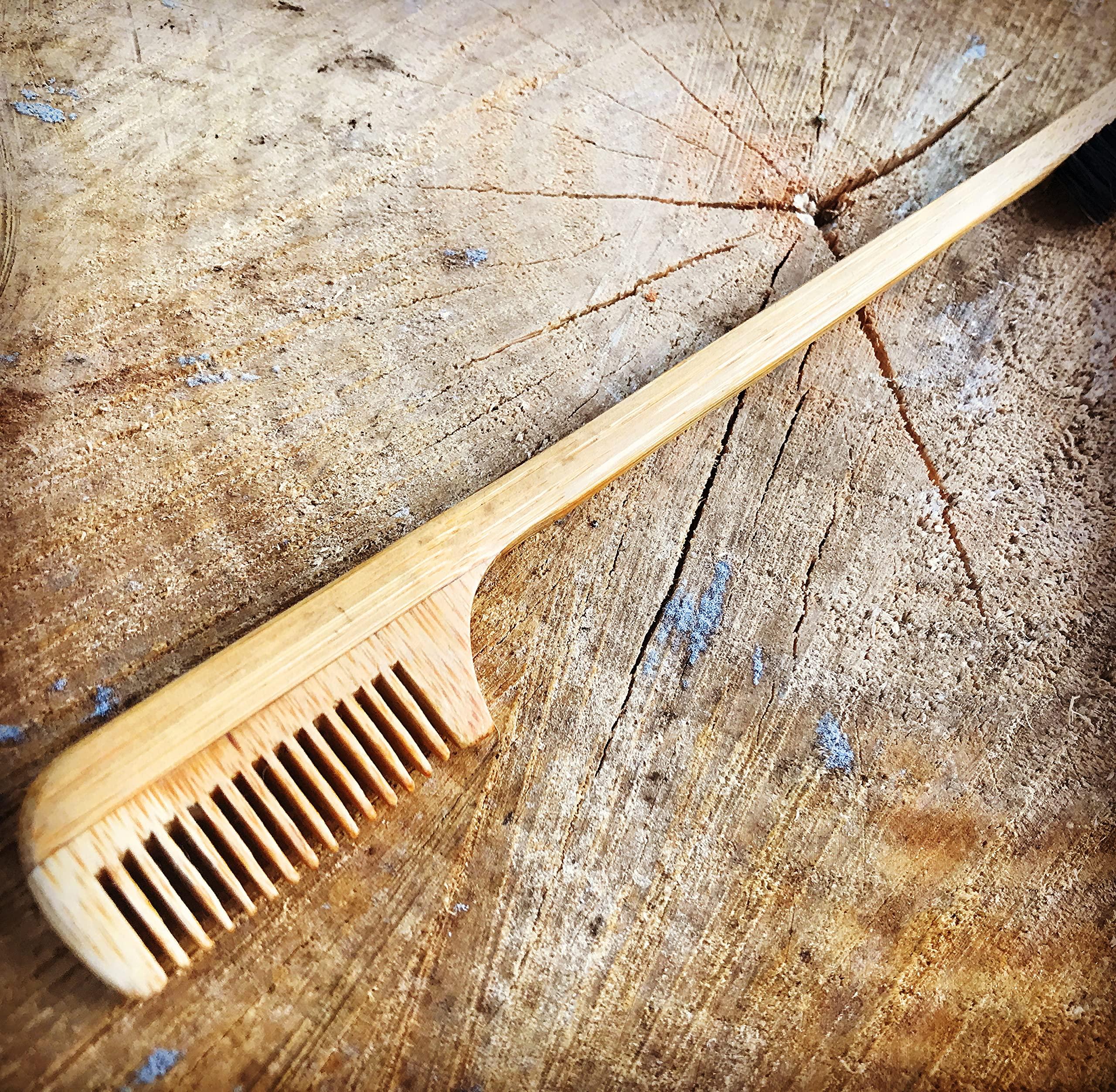 Green Beard Grmng Sapling Mustache Brush & Comb (2-pack) from Green Beard Grmng - Boar Bristle & Bamboo