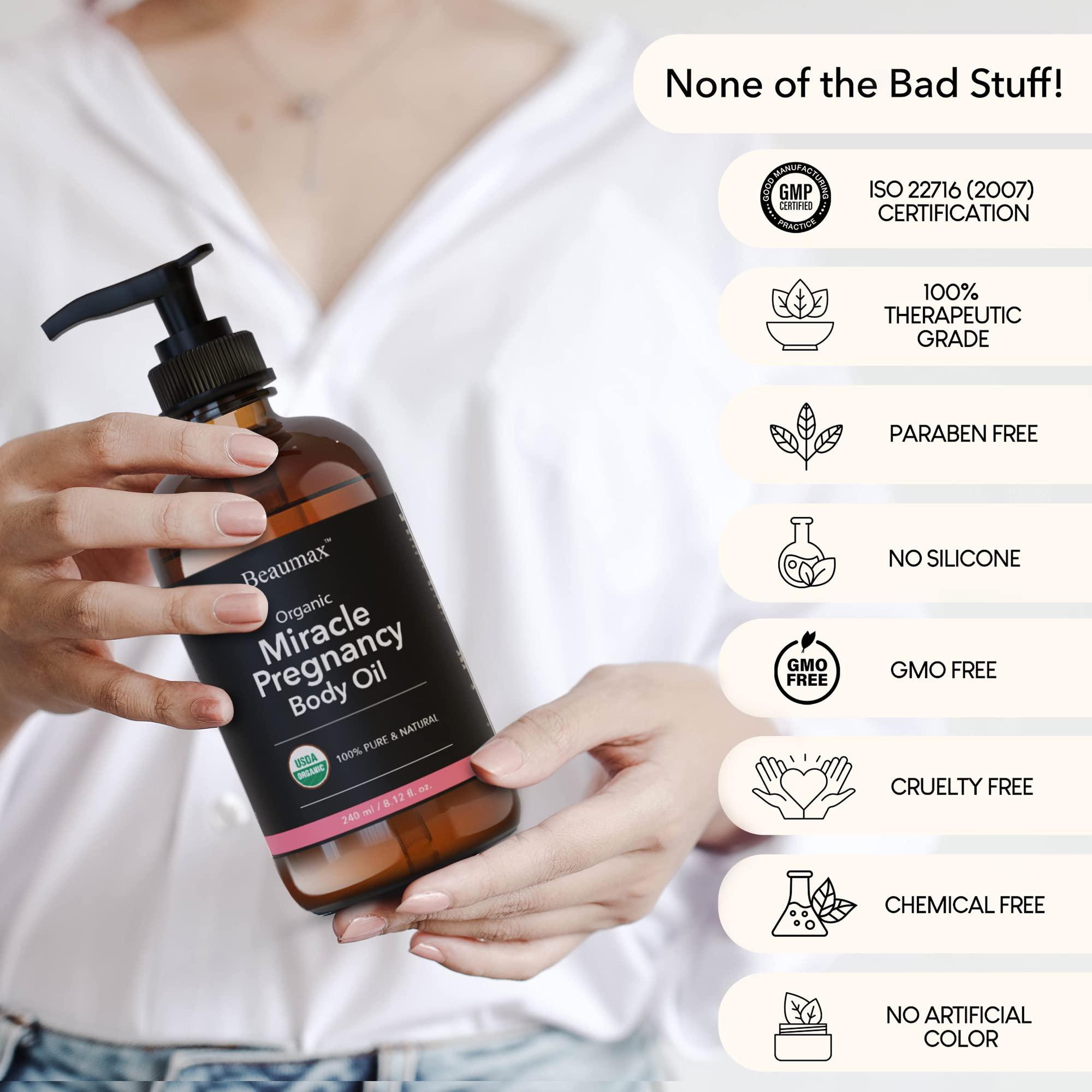 Beaumax Beaumax Miracle Pregnancy Body Oil - USDA Organic Body Oil 240ml/8.12 fl.oz