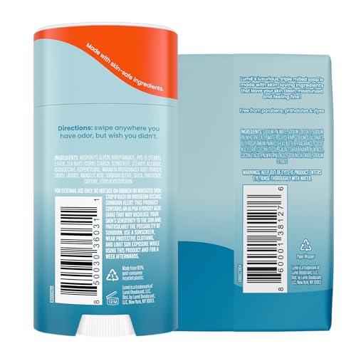 Lume Lume Whole Body Deodorant And Soap - 2.6 Ounce Smooth Solid Stick With 72 Hour Odor Control and 5 Ounce Triple Milled Soap - Aluminum Free, Baking Soda Free and Skin Loving (Unscented)
