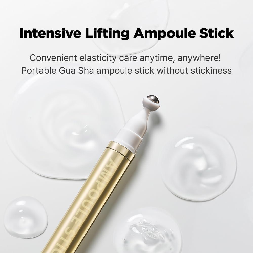 isoi ISOI Intensive Lifting Ampoule Stick 15ml (0.5 fl.oz) | Anti-Aging Wrinkle with Gua Sha Roller | Tighten and Rejuvenate Fine Lines with Bulgarian Rose Oil | Korean Skin Care