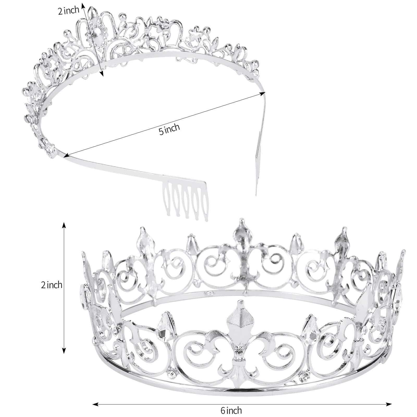 VELSCRUN VELSCRUN Crown for Men and Women, Happy Birthday Queen Tiara for Women, Birthday Crowns for Women