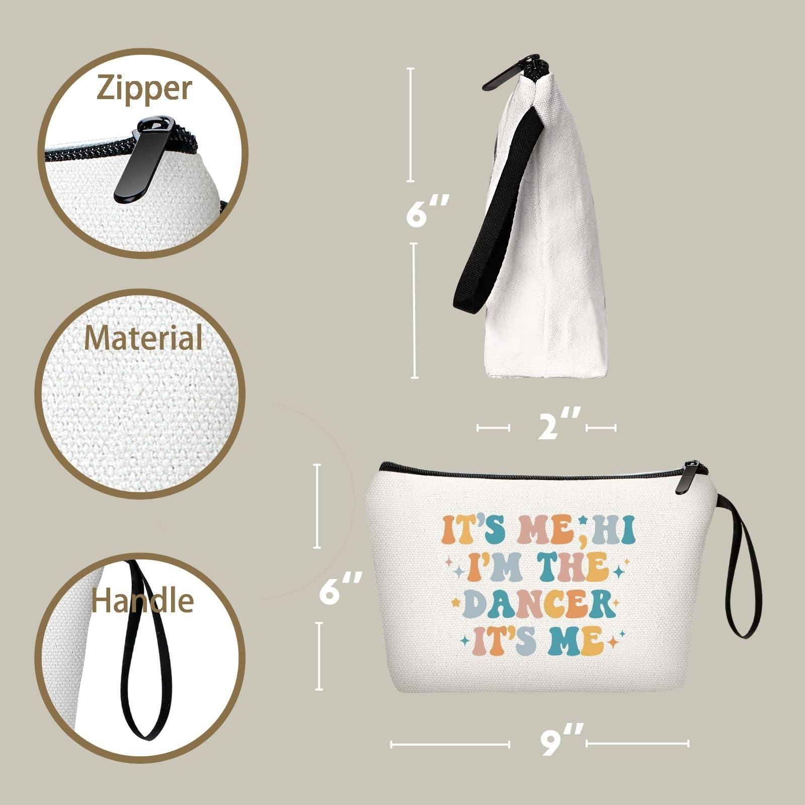 KONSOM KONSOM Dance Gifts, Dance Teacher Gifts, Dance Makeup Bag, Dancer Gifts,Dance Moms Merch, Dance Recital Gifts for Girls,Appreciation Gifts for Women Daughter Dance Teams Ballet Sister,Christmas Gifts