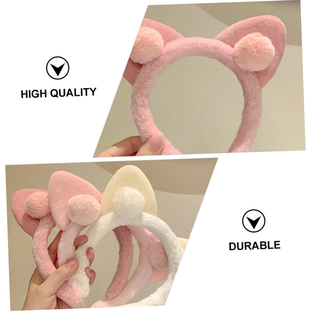 MAGICLULU MAGICLULU 2pcs Cat Ears Headband Cat Ear Headphones Fox Ears Cat Ears Cosplay Cat Ear Headband Cat Collar Black Cat Ears Cat Cat Headband Cats Cat Self Kitten Muffs Abs