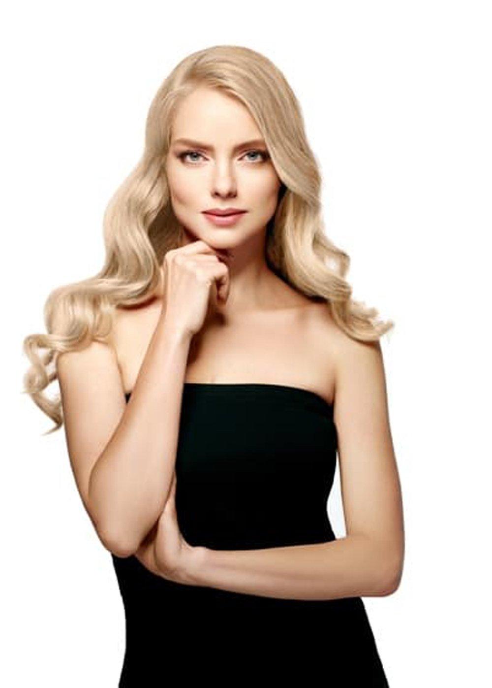 Estelle's Secret Dirty Blonde (18) Clip in Hair Extensions - 100% Remy Human Hair by Estelle's Secret, 22" Straight - 260g