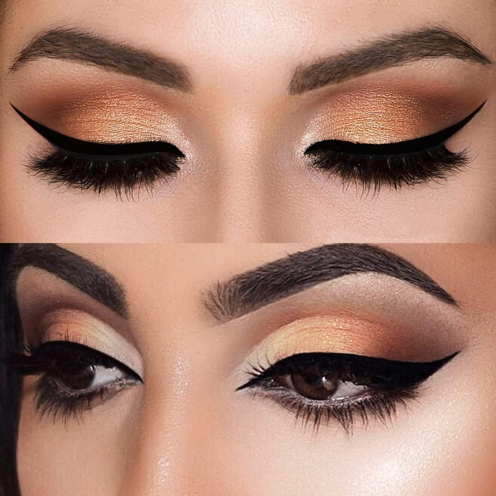 EIGSHOW Eyeliner Brush Fine Angled - PRO Precision Gel Eye Liner Makeup Brush -Ultra Thin Slanted Flat Angle - Premium Cruelty Free Synthetic Bristles (E835 Purple)