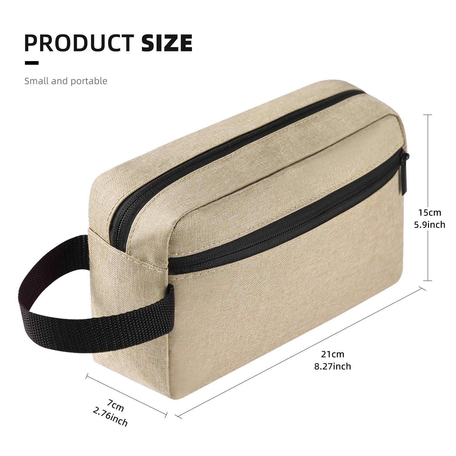 Icramsy Icramsy Travel Toiletry bag Toiletry bag for women men Hanging toiletry bag Cosmetic bag Travel accessories for Women Men (Khaki)