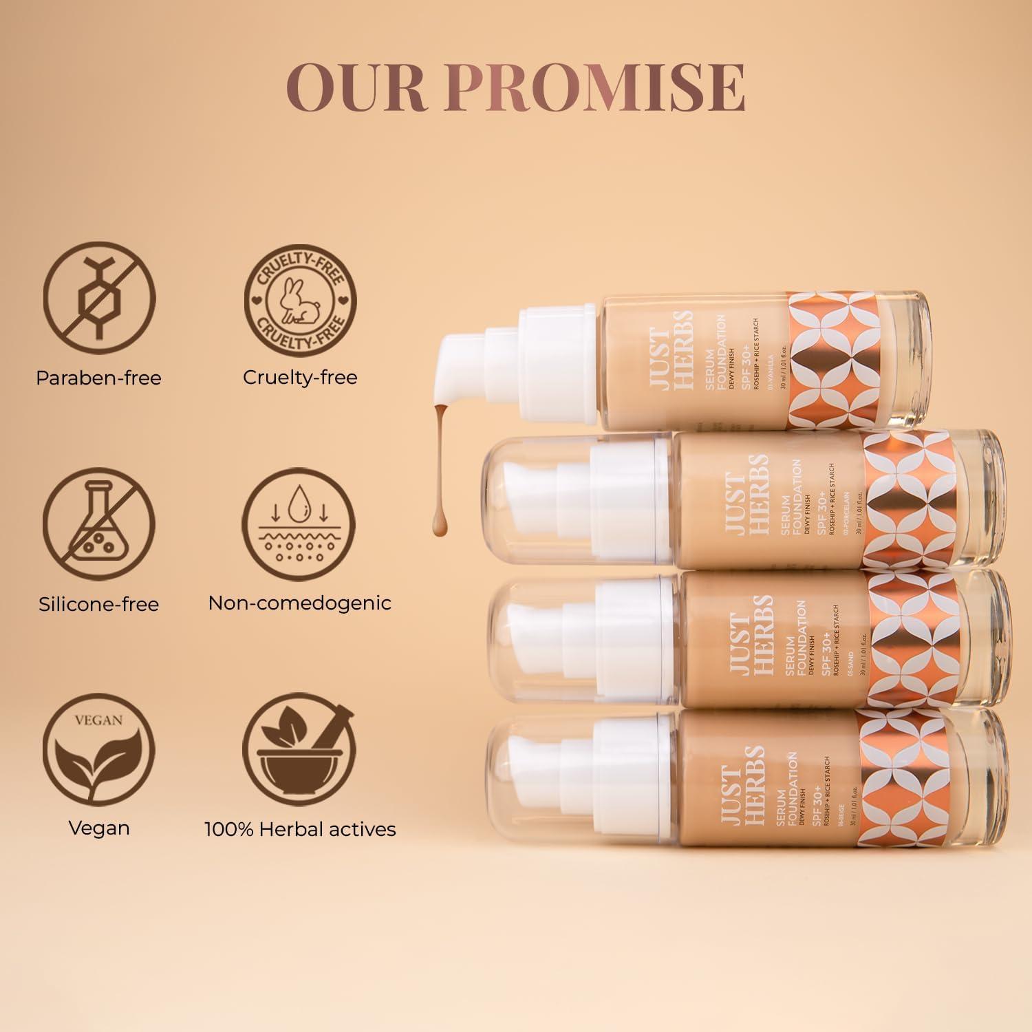 Generic Serum Foundation For Face Makeup With SPF30+ Dewy Finish Full Coverage Waterproof, Sweatproof Foundation For All Skin Types (Ivory)