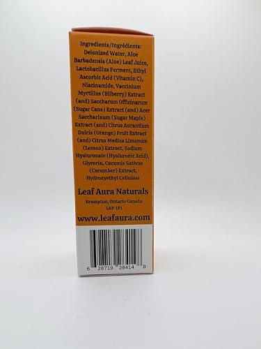 leaf aura Leaf Aura Vitamin C Serum, Sulphate-Free, Organic+ Natural Formula, Brightens Uneven Skin, Made In Canada, 29.5ml