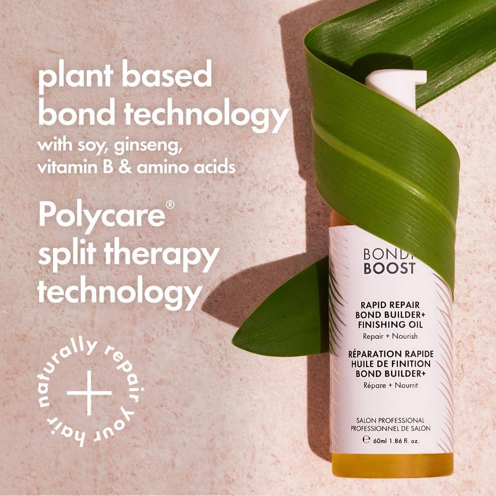 BONDIBOOST BONDIBOOST Rapid Repair Bond Builder + Finishing Oil [1.86 fl oz], Hair Oil for Damaged Hair, Strengthening & Nourishing Formula for Smoother + Healthier + Shinier Results