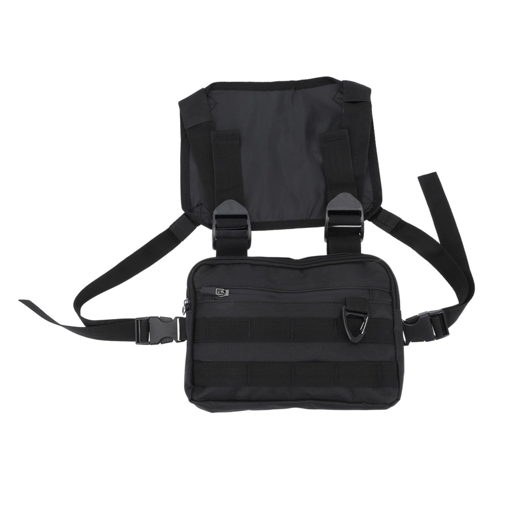 MERRYHAPY MERRYHAPY 1pc Backpack with Waistcoat Hair Organizer Storage Makeup Artist Waist Bag Makeup Brush Bag Hair Pouch Barber Equipment Bags Haircut Handbag Barber Scissors Case Oxford Cloth Black