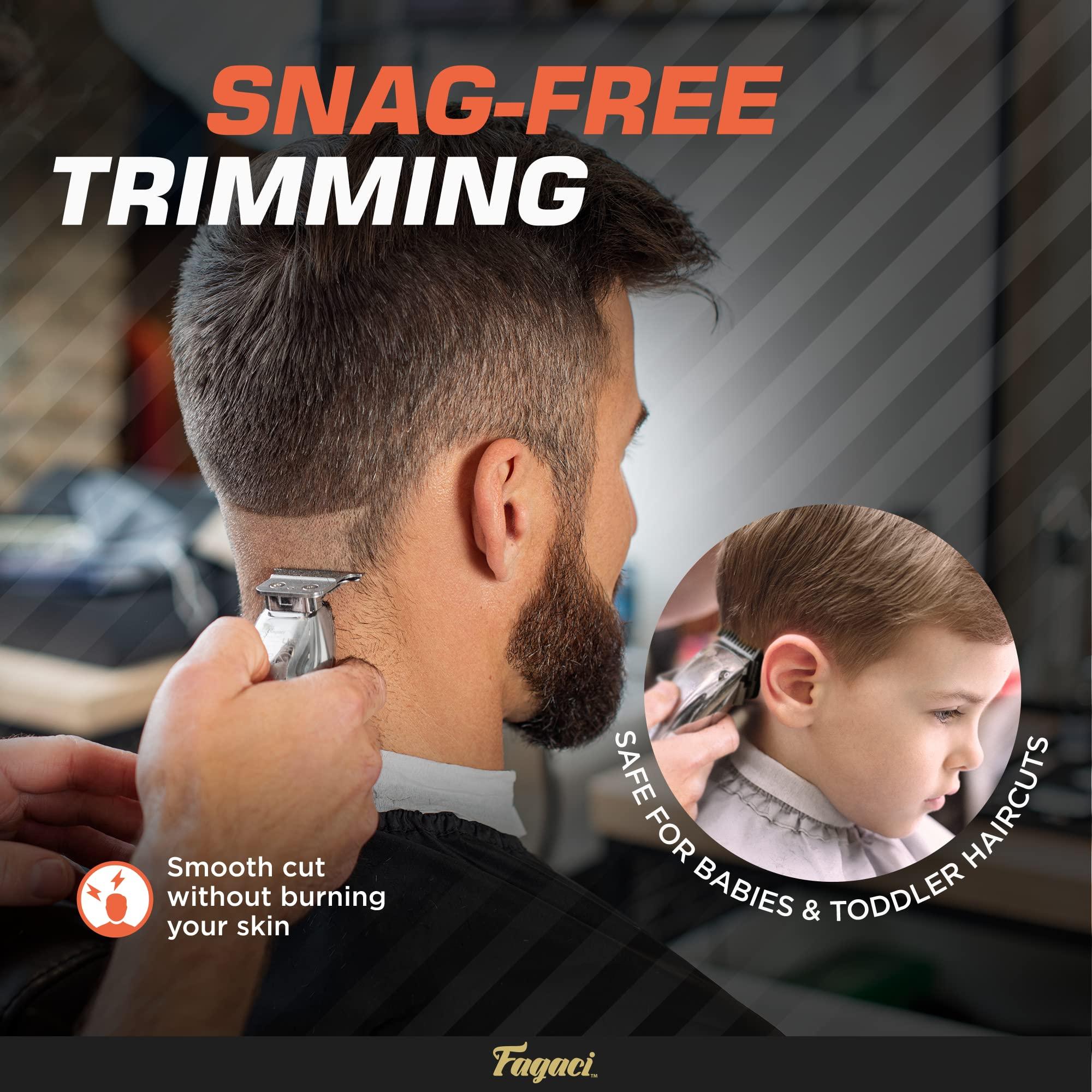 Fagaci Fagaci Hair Clippers for Men and Round Brush for Blow Out Set, Barber Clippers for Hair Cutting, Cordless Hair Clippers and Trimmers Set, Maquina de Cortar Cabello, Round Brush for Blow Drying