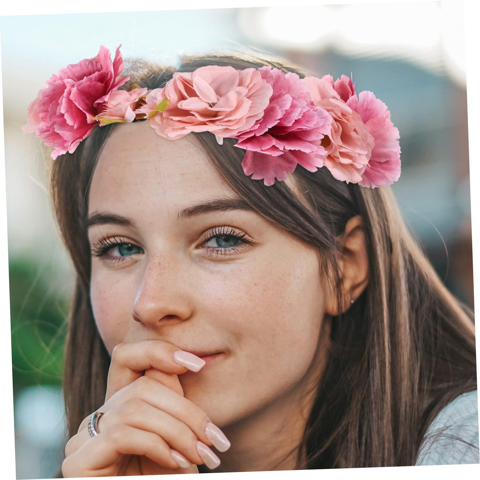 Homoyoyo Homoyoyo Flower Headpiece Flower Headbands for Wedding Flower Headband Flower Wreath Bridal Headpieces Flower Crowns Head Bands for Women\'s Hair Floral Garland Crown Lily Bulk Bridesmaid