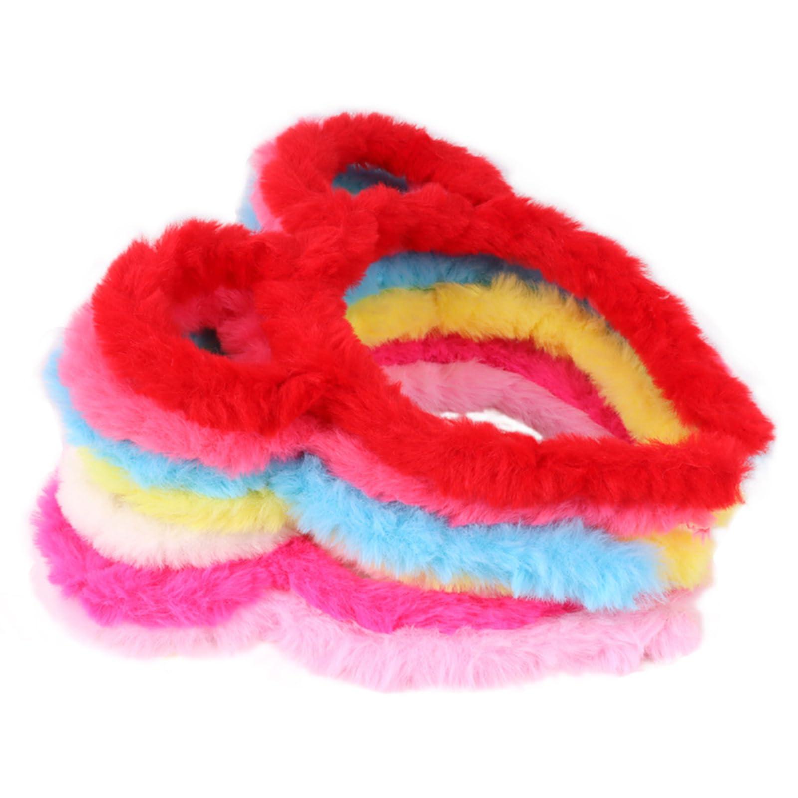 caralin caralin Women Winter Thick Plush Headband Round Bear Ears Makeup Hair Hoop Bandana Purple