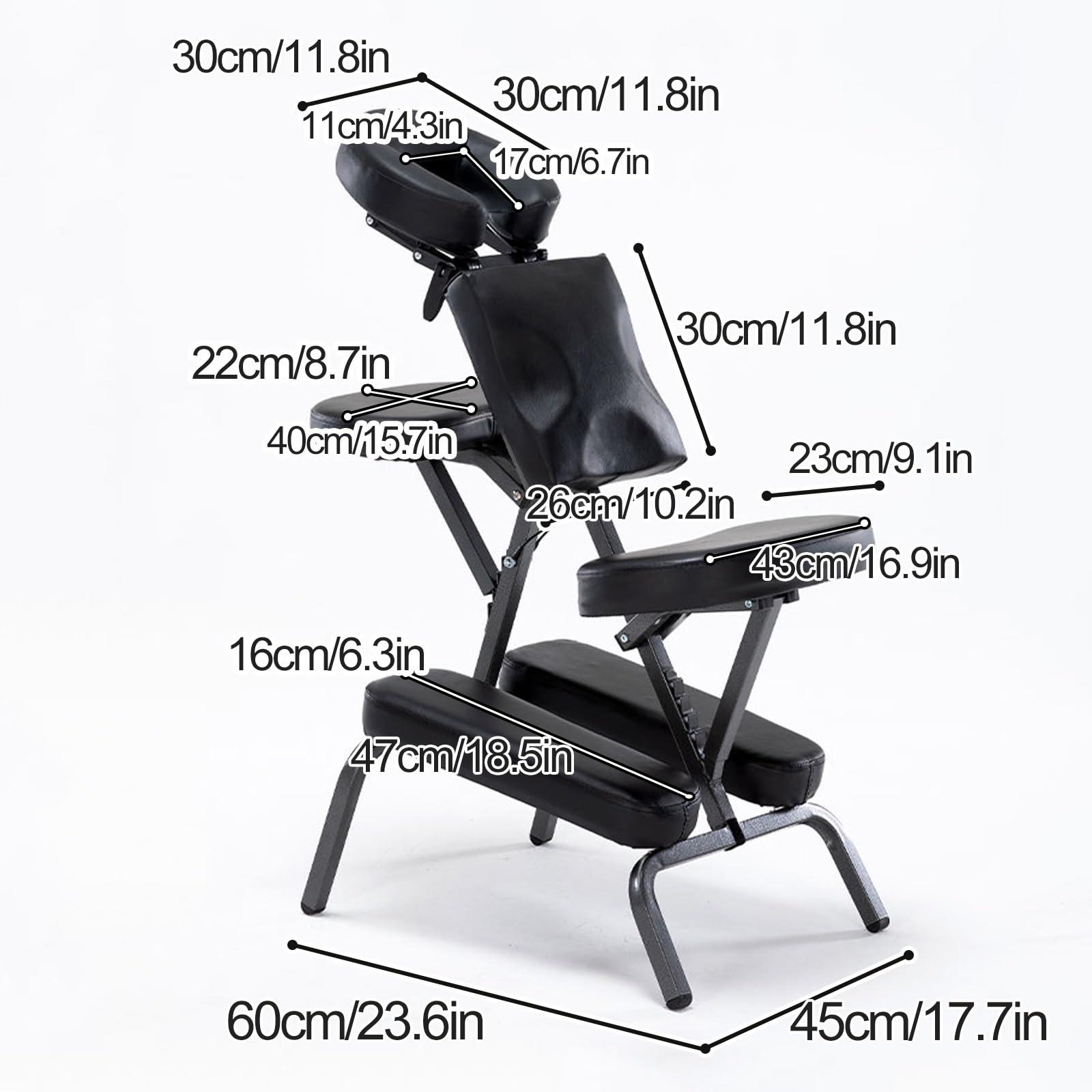 TRUNXUCL TRUNXUCL Portable Tattoo Chair, Folding Tattoo Armrest Stand, Adjustable Spa Salon Folding Massage Chair with Face Cradle for Beauty Massage, Tattoo(Brown)