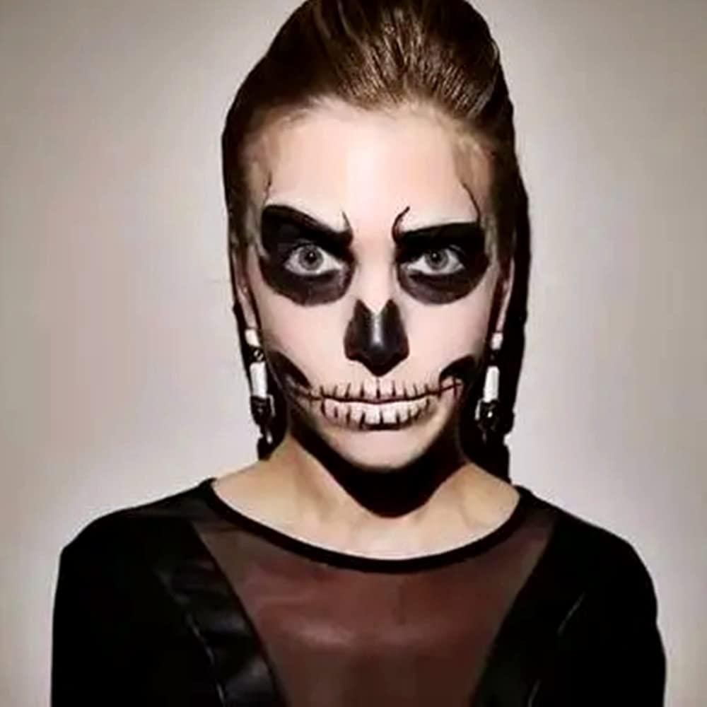 Mysense Mysense Black and White Face Body Paint Stick, Eye Black Stick for Sports Baseball Softball Football, Blendable Cream Facepaint for Halloween Costume Clown Skull Skeleton Cosplay Makeup