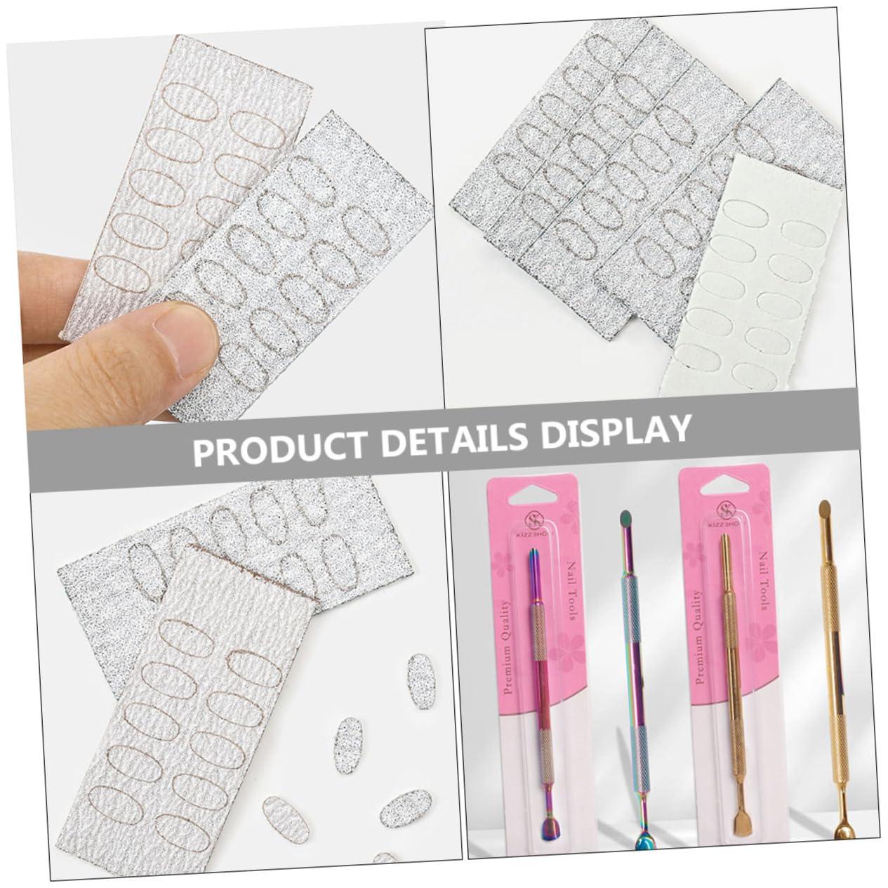 Healeved Healeved Stainless Steel Cuticle Pusher Dual Head Nail Tool with Nail Scraper for Salon Home and Travel