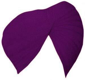 fairdeal Fairdeal Sikh Religious Punjabi Turban Dark Purple Turban Pagri Pagg Headwear Pagdi Full Voile 6 Meter Double stitch