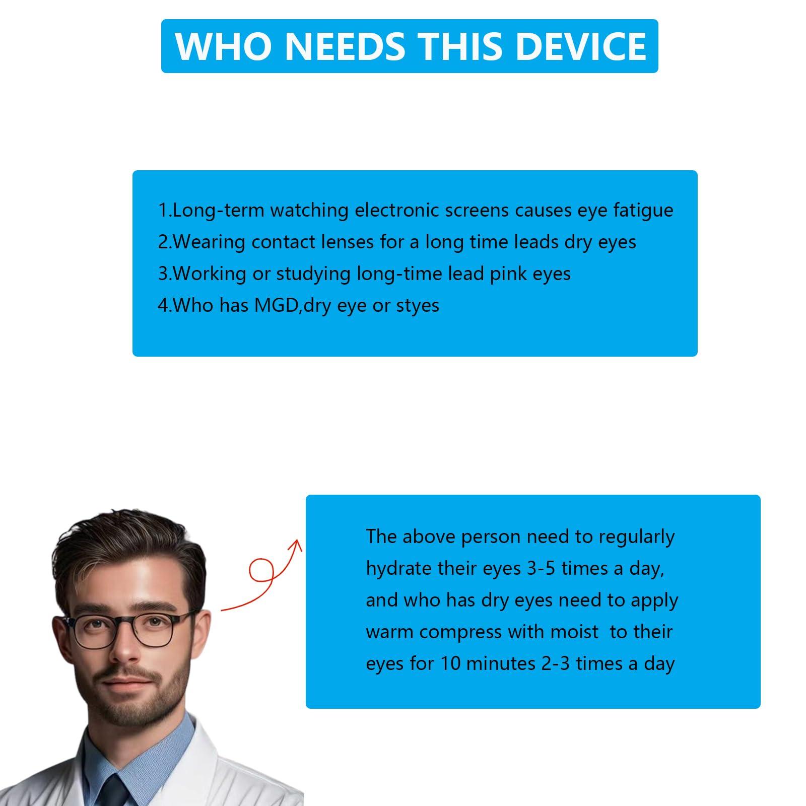 LIZICH Heated Eye mask and Eye Steamer with mosit Heat for Dry Eyes,Stye