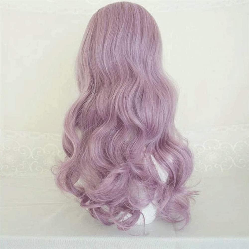 RUTAVM RUTAVM Cosplay Hair Wig Pastel Purple Wig 25 Inches Long Curly Wavy Hair Wig Heat Resistant Fibers Synthetic Wig Closure Wigs Hair