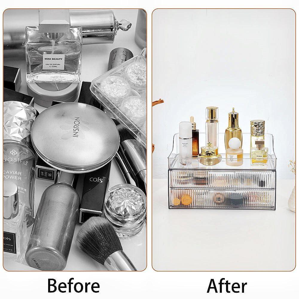 PLINJOY PLINJOY Makeup Organizer Countertop Large Cosmetic Display Cases Cosmetic Organizer Skin care Organizer