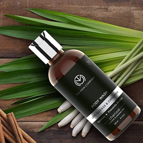 The Man Company The Man Company Activated Charcoal Body Wash - 250ml | Anti Pollution Body Wash for Deep Pore Cleansing | Removes Dirt & Impurities | Acne Control Shower Gel