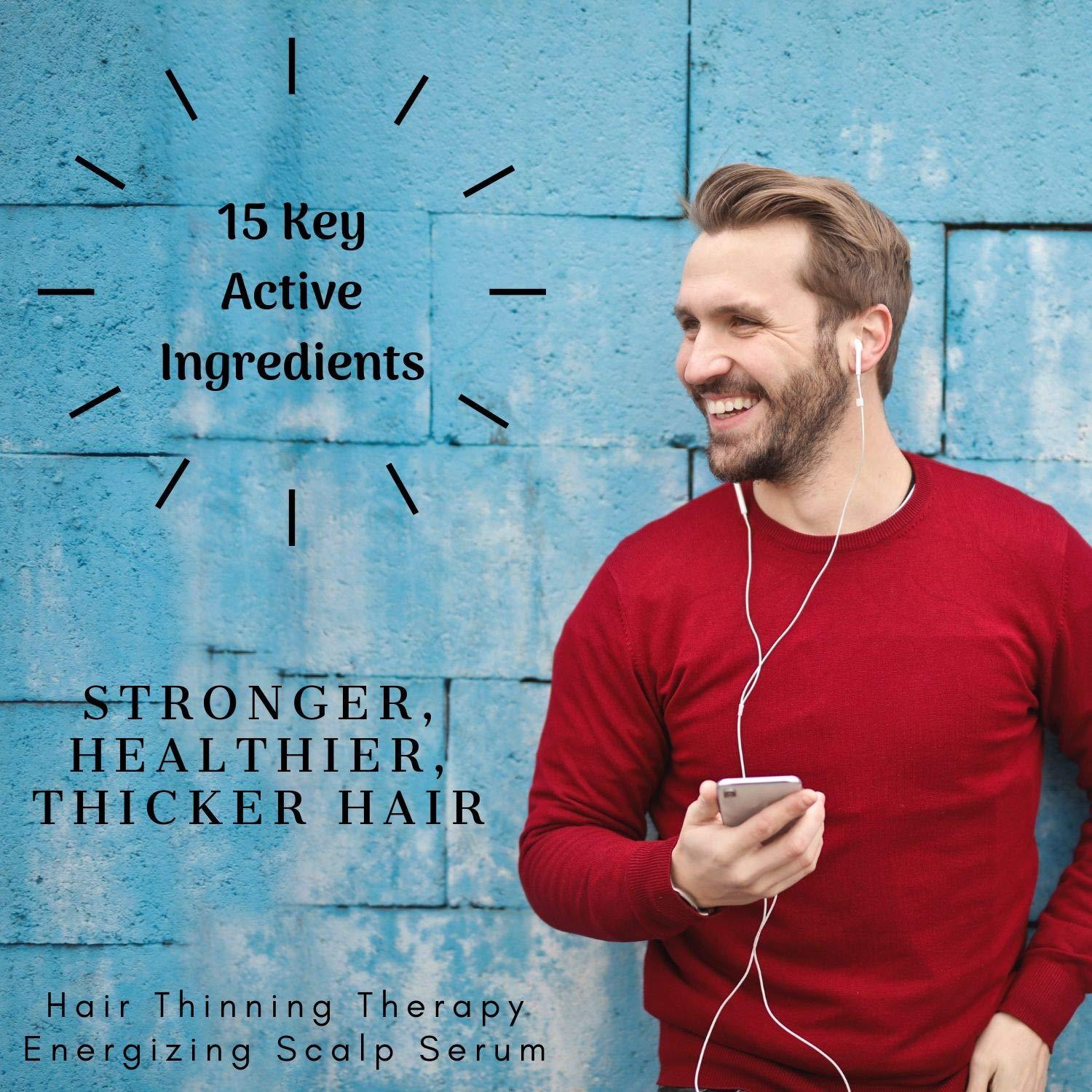 PURA D'OR PURA D\'OR Anti-Thinning Advanced Therapy Biotin Shampoo & Conditioner Hair Care Set, Clinically Proven, DHT Blocker Hair Thickening Products For Women & Men, Natural Daily Routine Shampoo, 16oz x 2 and PURA D\'OR Scalp Therapy Energizing Scalp Serum