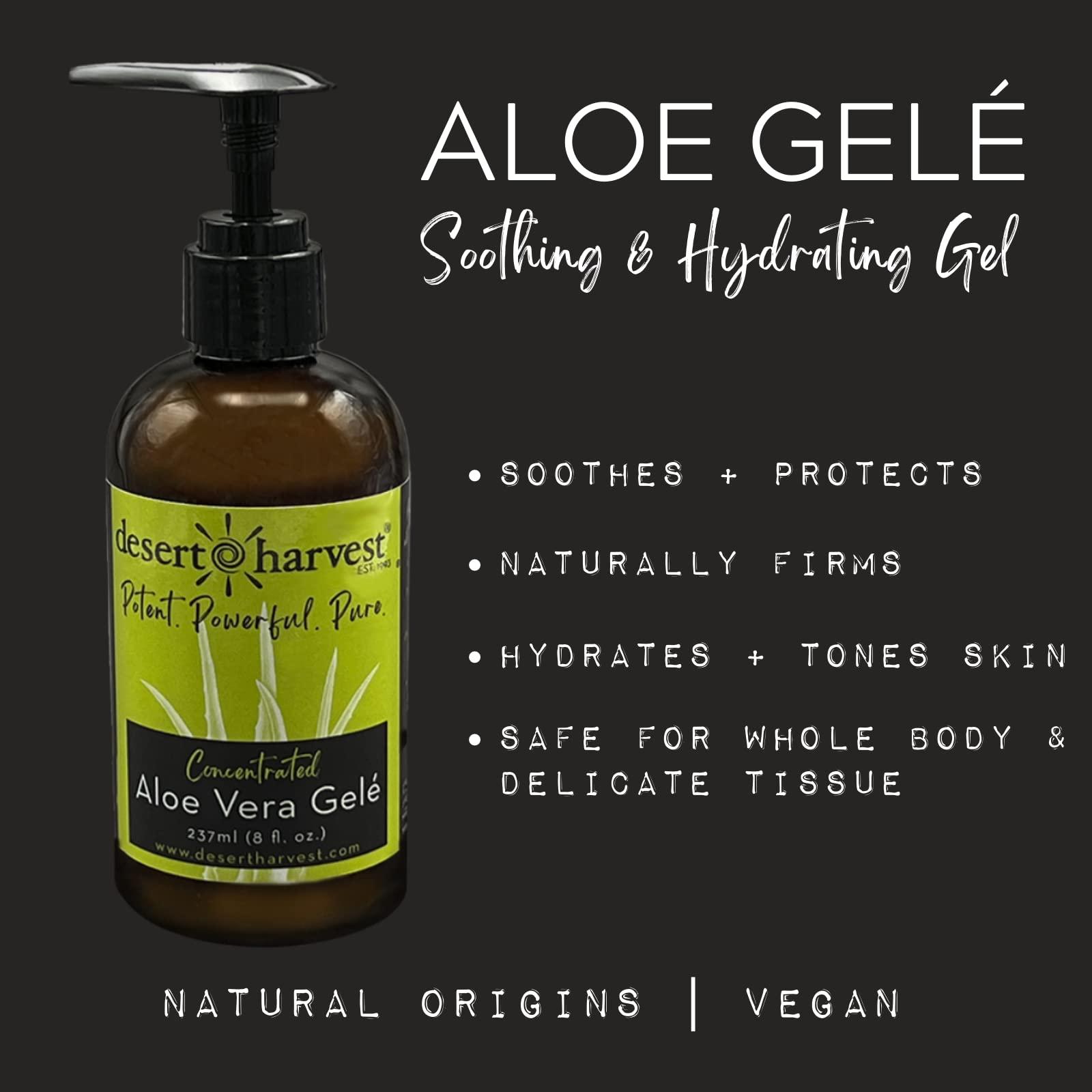 Desert Harvest Desert Harvest Aloe Vera Gel, Moisturizing Gel, pH-Balanced, Cold-Pressed Aloe-based Soothing & Hydrating Gel (16 oz)