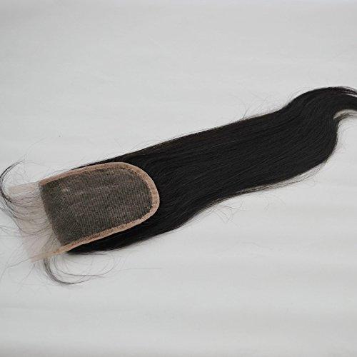 Suncolor Hair 4x4 Closure Human Hair Lace Closure Only Natural Black Straight Hair Closure Top Hairpiece 12\"