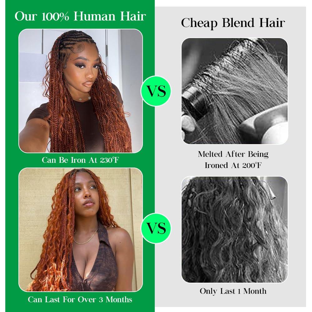 MIMORE Micro Braiding Hair Human Bulk Hair Wet and Wavy Super Bulk 18-100g (1Pack/2Bundles) Virgin Human Braiding Hair for Micro Braids Hair No Weft Human Hair Braid Extension (#350 Ginger Color,Super Bulk)