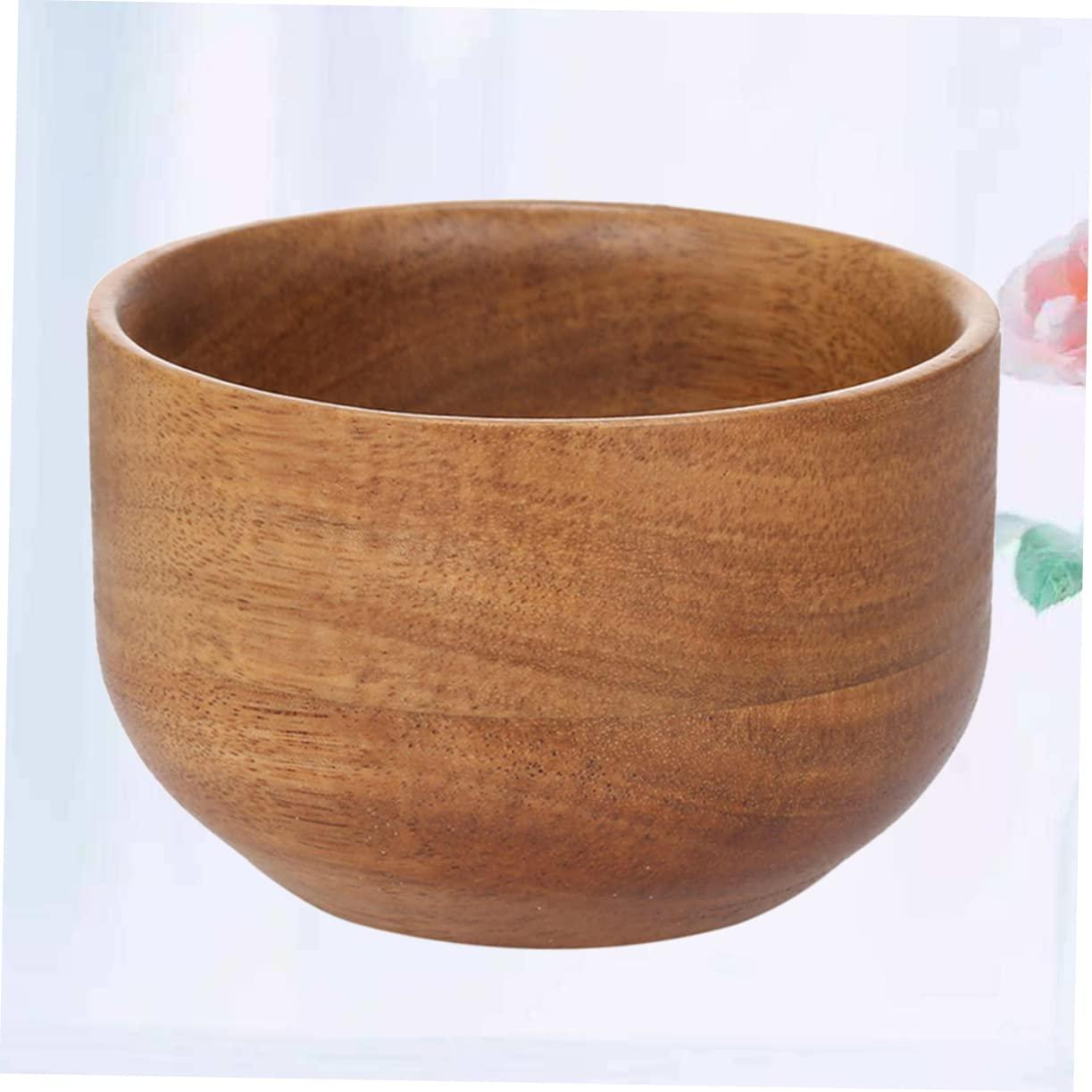 NOLITOY NOLITOY Wooden Shaving Bowl for Men Creative Light Brown Shaving Soap Bowl for Home Bathroom Use Ideal for Lathering Shaving Cream and Soap