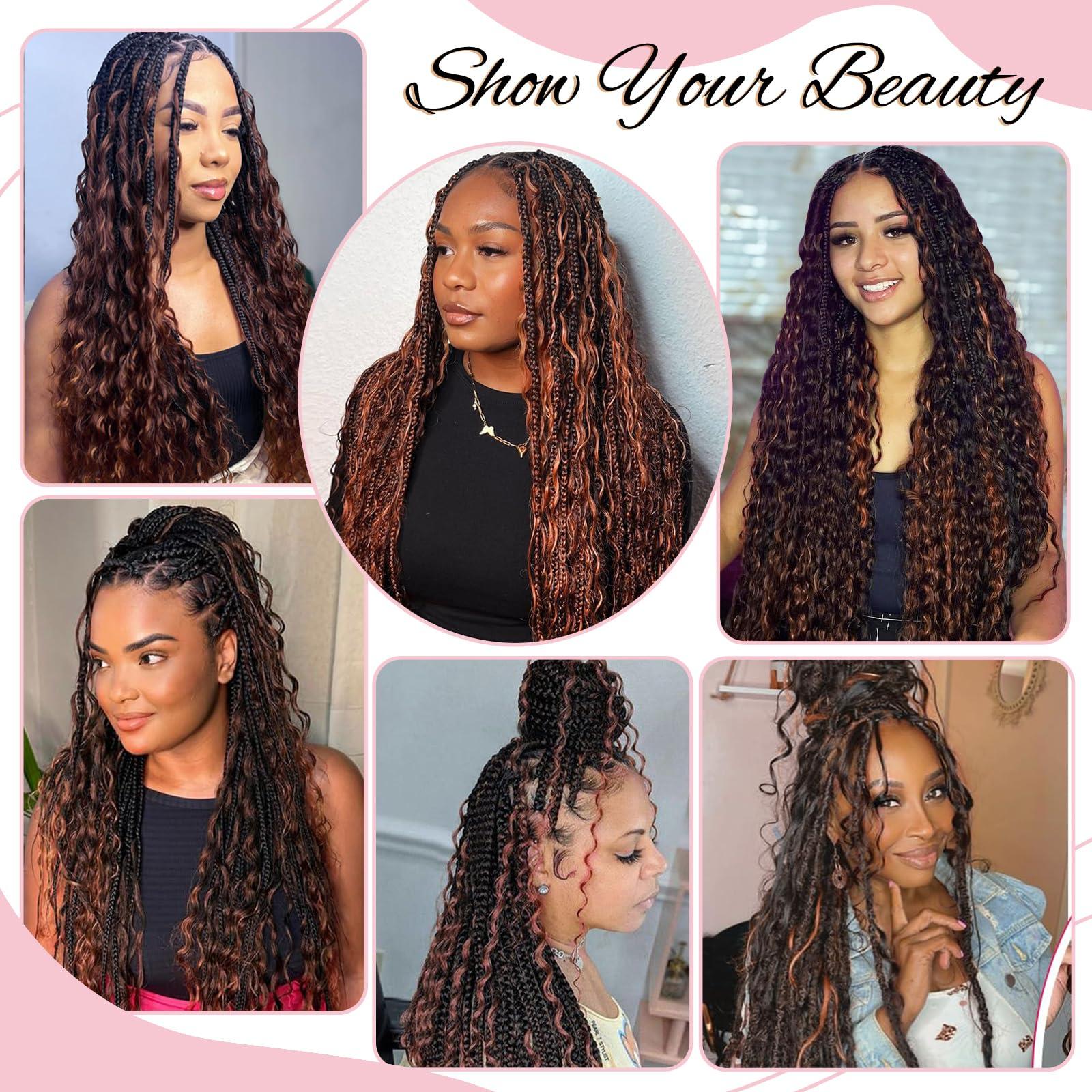 Belaved Ombre Human Braiding Hair 1B/30 Deep Water Wave Braiding Hair 2 Bundles Highlight Curly Bulk Human Hair for Boho Braids Human Hair Extensions 100g 18 Inch Balayage Human Braiding Hair Knotless
