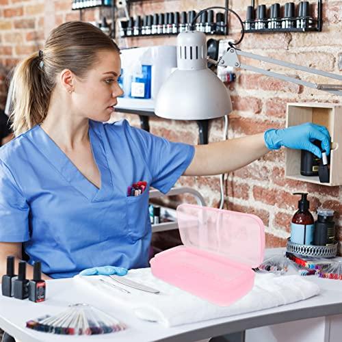 FOMIYES FOMIYES Plastic Containers Clean Box Professional Nail Art Tool Plastic Tray Box for Nail Tweezers Hair Salon Manicure Equipment Eyelash Extensions Lash Tweezers