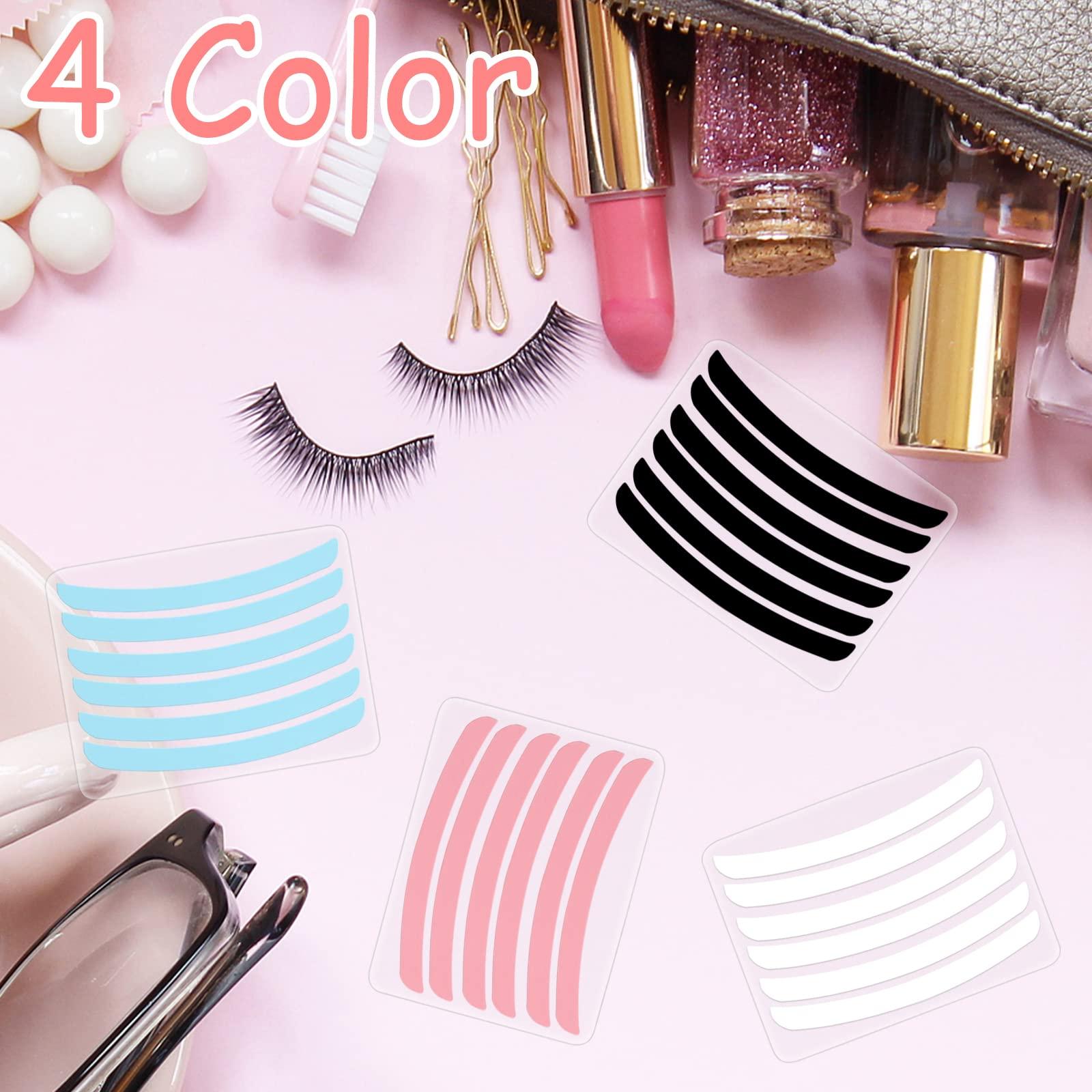 CANIPHA 24Pcs Lash Lift Rods Ribbon Kit, Reusable Lash Lift Pads Lash Lift Tool, Soft Pads Silicone Perm Ribbon Eyelash Lifting Compensator, Eyelash Tapes Makeup Beauty Tools for Eyelashes Lifting (4 Colors)