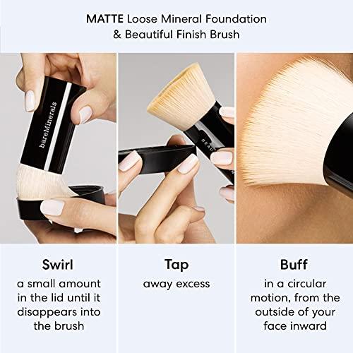 bareMinerals bareMinerals Original Matte Loose Mineral Foundation SPF 15, Powder Foundation Makeup, Buildable Coverage, Reduces Shine, Talc Free Foundation, Vegan