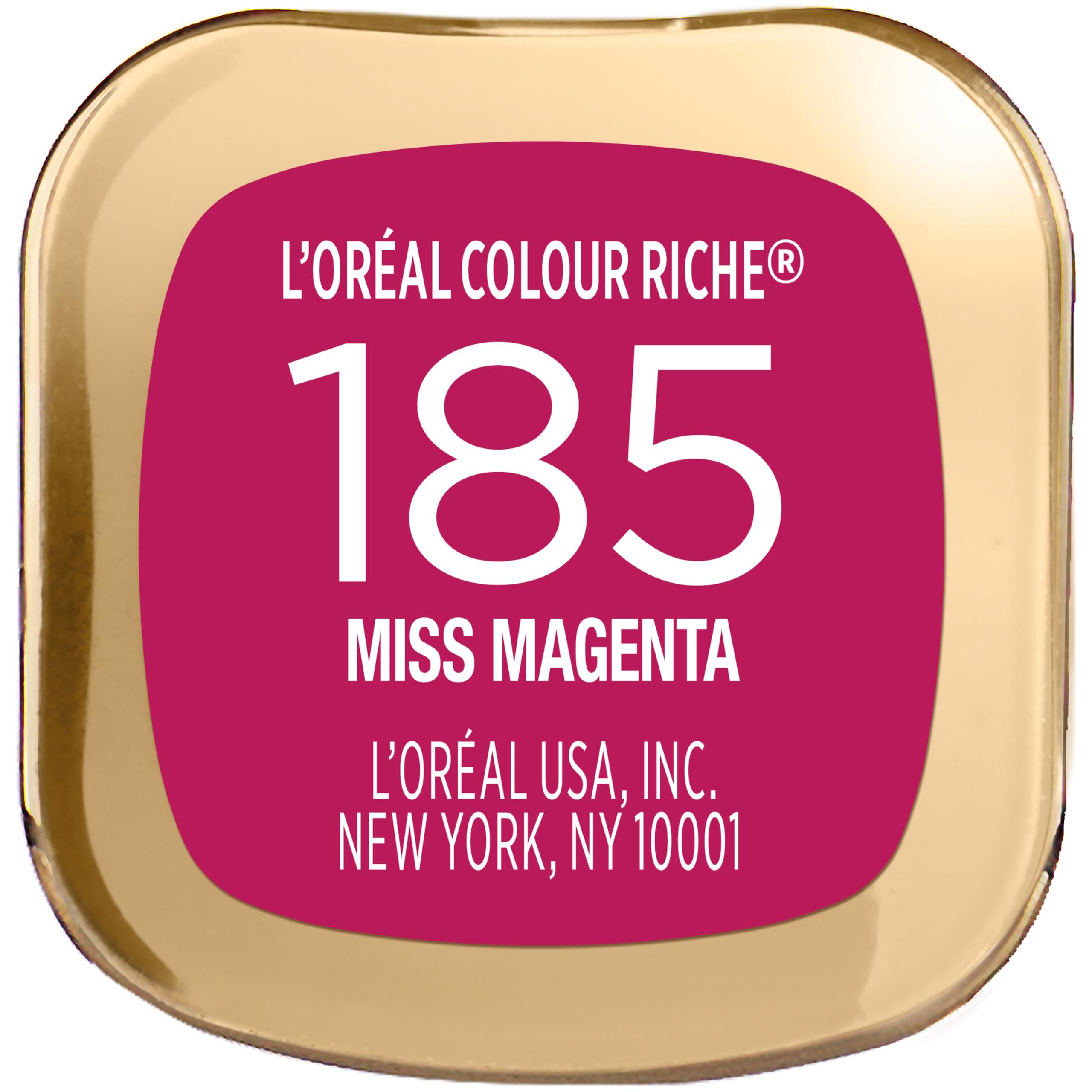 L'Oréal Paris LOral Paris Colour Riche Original Creamy, Hydrating Satin Lipstick with Argan Oil and Vitamin E, Miss Magenta , 1 Count