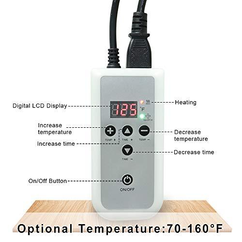 Goodtar Goodtar Portable Hot Stones Warmer Set Spa Salon Massage Digital Electric Heater Kit with 16 Basalt Stones