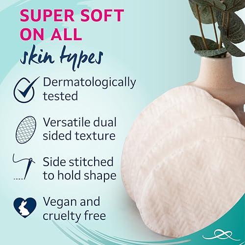 Lil-Lets Lil-Lets Cotton Wool Oval Pads, Certified Organic, 100% Pure Cotton Wool, Extra Large, Soft and Absorbent, Gentle on Skin, Dermatologically Tested, Pack of 50 Oval Pads